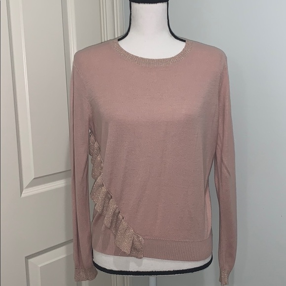 Cupio Sweaters - Women Cupio Sweater Ruffle Detail Back & Front